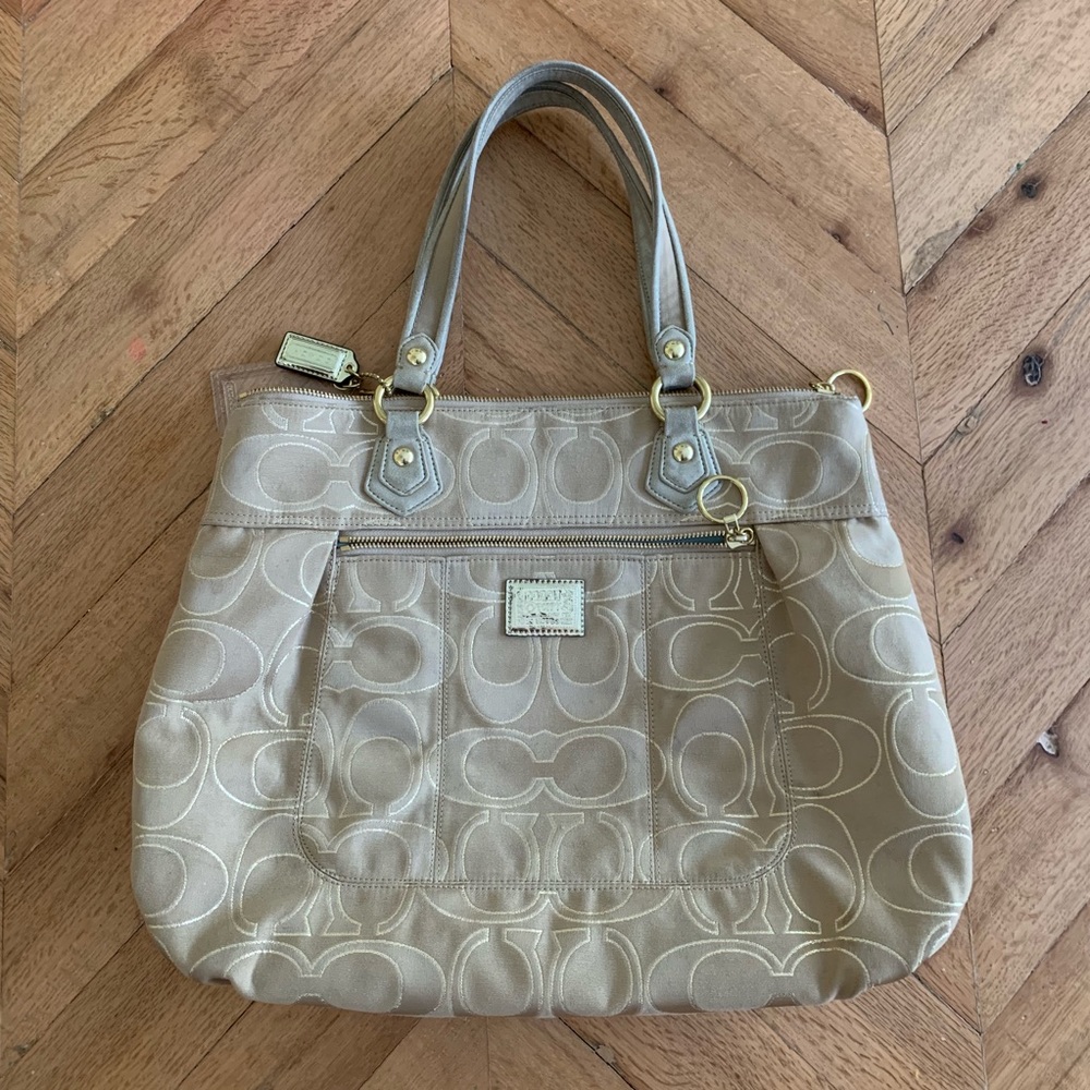 Coach Poppy gold shoulder bag / tote
